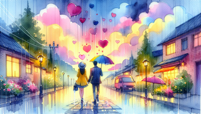 Love in the Rain: A Chance Encounter