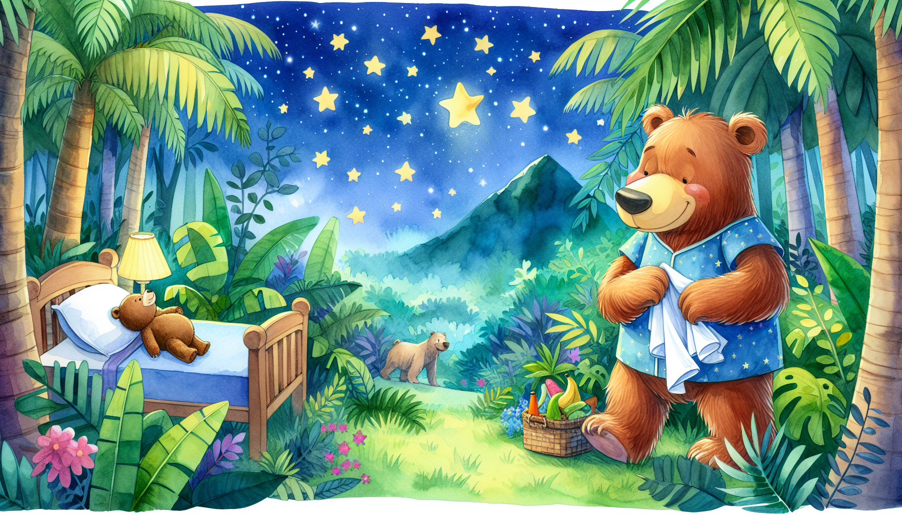 The Bedtime Bear and the Starry Sky Adventure