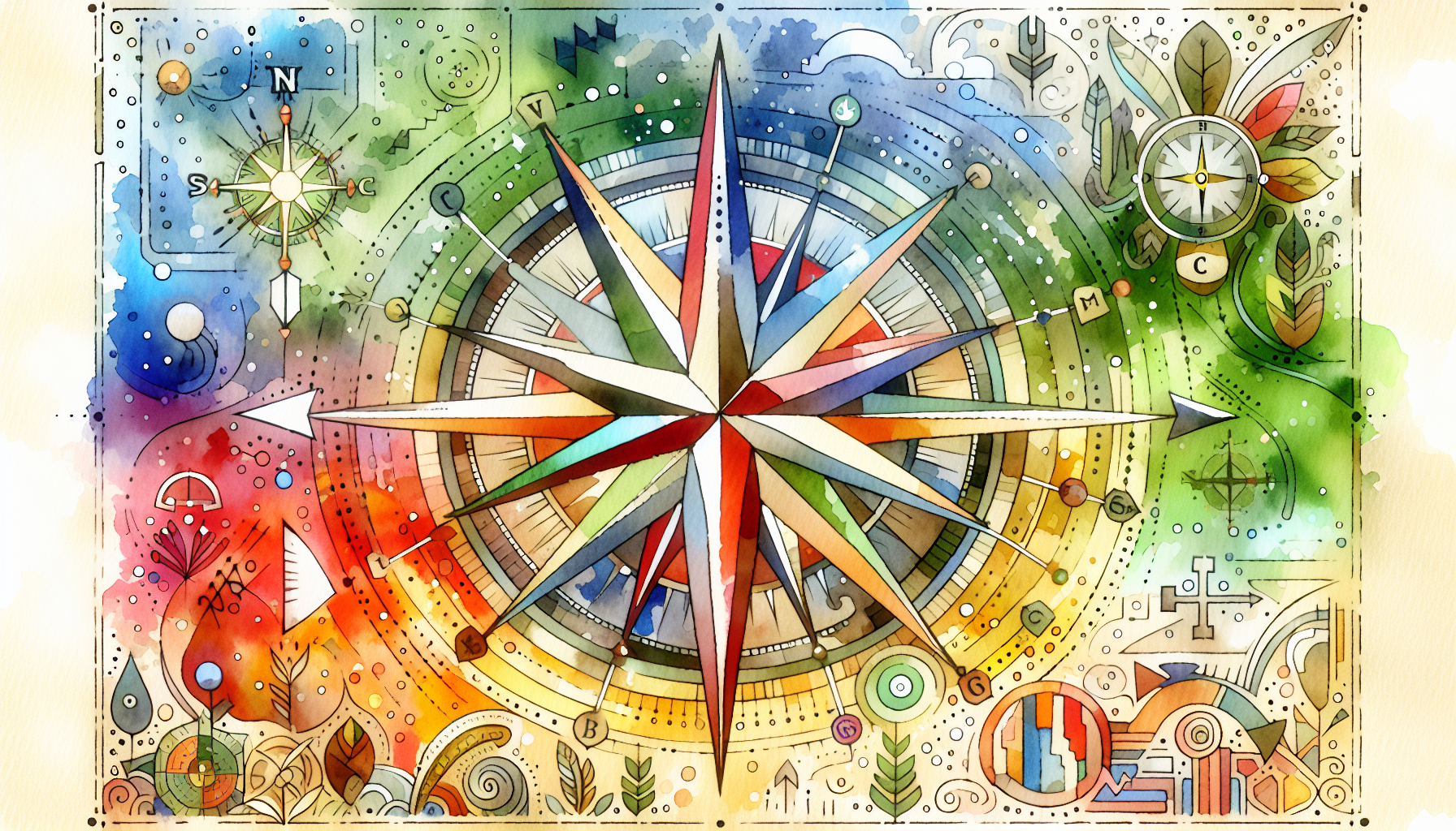 The Compass Rose Navigating Lifes Directions with Wisdom